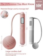 YOTTOY Skipping Ropes for Adults -Cordless Counter Jump Rope with Large Cordless Ball-Weighted Jump Rope for Women with LCD Display - Image 3