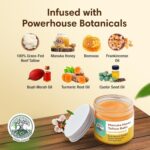 Manuka Honey Unwhipped Tallow Balm – Handmade Grass-Fed Beef Tallow with Frankincense, Vitamin E, Castor Oil, Buah Merah & Turmeric – Hydrates & Nourishes Skin for Men, Women & Kids – 2oz Glass Jar - Image 3