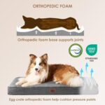 EHEYCIGA Orthopedic XL Dog Beds for Extra Large Dogs with Removable Washable Cover for Crate, Grey, 41x27 - Image 3