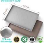SIKADEER Under Sink Mat Waterproof 34" x 22", Silicone Mat Kitchen Drawer Shelf and Cabinet Liner, Sink Protector for Kitchen Organizers and Storage, Boot Tray Pet Food Mats - Image 4