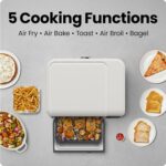 Chefman Air Fryer Toaster Oven Combo, Countertop Oven for Quick & Healthy Meals, Bake, Broil, Air Fry, Toast, and Bagel Functions, 450°F Max Temp, 4 Slice Toaster Oven Air Fryer Combo – Ivory - Image 4