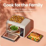 Chefman Air Fryer Toaster Oven Combo, Countertop Oven for Quick & Healthy Meals, Bake, Broil, Air Fry, Toast, and Bagel Functions, 450°F Max Temp, 4 Slice Toaster Oven Air Fryer Combo – Ivory - Image 5