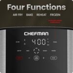 Chefman Air Fryer 8 Qt | TurboFry® 4-in-1 with 450°F Hi-Fry Option for Crispier Results | Bake, Dehydrate, Frozen | XL Nonstick Dishwasher-Safe Basket | Stainless Steel - Image 5