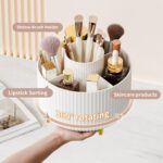 fanado 360° Rotate Makeup Brush Holder Organizer, Makeup Organizers Countertop, Makeup organization and Skincare Storage for Vanity, Desktop, Bathroom (White) - Image 3