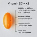 Sports Research Vitamin D3 with K2 Softgels - Plant Based K2 & Vegan D3 5000iu with Coconut MCT Oil - Vegan Certified, Soy & Gluten Free - 120 Count - Image 3