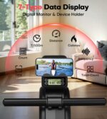 Rowing Machines for Home, 16/32-Level Adjustable Resistance, Magnetic Rowing Machine with App Supported, 350/400 LB Weight Capacity, Upgraded Dual Slide Rails with LCD Data Display Screen - Image 5