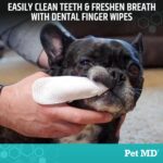 Pet MD Pet Dental Finger Wipes for Dogs - Plaque and Tartar Remover for Dogs to Improve Oral Care - Pet Teeth Cleaning Finger Wipes for Healthy Gums and Fresh Breath - Fresh Apple & Mint, 50ct - Image 3