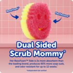 Scrub Mommy Kitchen Sponges - Dual-Sided Dish Sponges for Scrubbing - Non-Scratch Cleaning Sponges for Washing Dishes, Bathroom & Multi-Surface Cleaning - Online Exclusive (3 Count) - Image 3