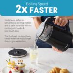 Elite Gourmet 1.7L Dual Wall Cool Touch Electric Tea Kettle, Borosilicate Glass, 304 Stainless Steel Interior, Programmed Digital Touchscreen, Keep Warm, Auto Off & Audible Indicator, Black - Image 5