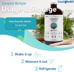 LIQUIDHEALTH Complete Multiple Adult Liquid Multivitamin - Essential Vitamins, Minerals & Nutrients, Immune Support, Gut Health, Energy, Detox - Made in USA, Vegan, Non-GMO, Sugar-Free (32 oz) - Image 5