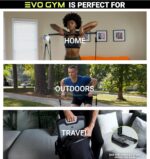 EVO Gym - Portable Home Gym Strength Training Equipment, At Home Gym | All in One Gym - Resistance Bands, Base Holds Gym Bar & Handles for Travel | Portable Gym & Home Exercise Equipment - Image 3
