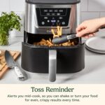 Cuisinart Air Fryer, Large 6-Quart Basket with 4 Cooking Functions to Air Fry, Bake, Roast, and Keep Warm, 3 Presets, PFAS-Free, Dishwasher-Safe Parts, AIR-180, Black & Stainless Steel - Image 6
