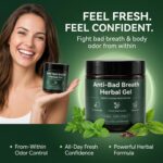 Anti-Bad Breath Herbal Gel Supplement - Body & Breath Odor Control from The Inside – Internal Deodorant, Natural Herbal Deodorant Gel with Parsley and Chlorophyll, Full Body Deodorizer (1) - Image 3