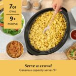 Crock-Pot 7-Quart Manual Slow Cooker, Family Size Serves 8+ People & Fits 6-lb Roast, Removable Stoneware with Warming Setting, Dishwasher Safe for Easy Cleanup, Stainless Steel - Image 3