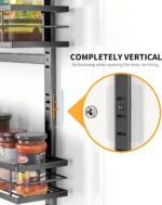 Moforoco 9-Tier Over The Door Pantry Organizer, Pantry Organization and Storage, Black Hanging Basket Wall Spice Rack Seasoning Shelves, Home & Kitchen Bedroom Bathroom House Essentials - Image 4