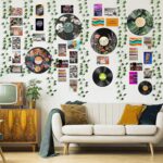 HK Studio Hippie Decor, Posters for Room Aesthetic - Botanical Wall Art, Record Decor, 4pcs 12" - Image 3