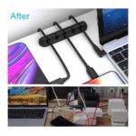 INCHOR Cord Organizer, Cable Clips Cord Holder, Cable Management USB Cable Power Wire Cord Clips, 2 Packs Cable Organizers for Car Home and Office (5, 3 Slots) - Image 3