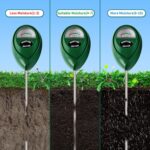 SZHLUX Moisture Meter Water Monitor Soil Hygrometer Sensor Care, Lawn, Farm, Indoor & Outdoor. (Plant Gifts for Gardeners), 10.23inch, Green - Image 3