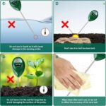 SZHLUX Moisture Meter Water Monitor Soil Hygrometer Sensor Care, Lawn, Farm, Indoor & Outdoor. (Plant Gifts for Gardeners), 10.23inch, Green - Image 5