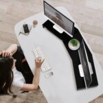 TAVR Dual Monitor Stand Riser Office Desktop Organizer Stand for 2 Monitors, Adjustable Length and Angle 3 Shelf, Extra Long Multifunctional Wooden Stand up to 43.3" fit Computer, Laptop, TV, Black - Image 6