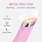 PRITECH Facial Cleansing Brush, Rechargeable Silicone Face Scrubber with Heat Massage End, Vibrating Exfoliator Scrubber for Deep Cleaning, Waterproof Face Brush for Women and Men (Pink) - Image 4