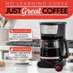 Gourmia 12 Cup One-Touch Coffee Maker – Pause and Serve with Automatic Keep Warm, Easy View Water Window, Compact Design, Stainless Steel Accents, Black - Image 4