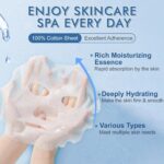 KONEUK 14 Pack Sheet Face Masks Skincare, Hydrating Face Masks Suitable for Dry Skin, Bulk Facial Mask Set for Women Skin Care, Face Mask Gifts Set for Face Spa - Image 3