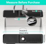 24 Inch Longer Faucet Mat for Kitchen Sink, 5° Slope Fast Self-draining, Kitchen Sink Splash Guard Silicone Sink Faucet Mat Splash Guard Kitchen Sink Area Tidy Splash Faucet Guard Draining Mat - Image 4