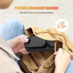 Wireless Bluetooth Speaker with Phone Stand, Cool Gadgets for Men, Birthday Gifts for Teen Boys, Portable Mobile Phone Holder Speaker, Features Anti-Slip Base and HD Surround Sound, Black - Image 6
