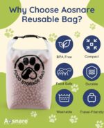 Pet Food Storage Bag for Travel - Transparent Leak-Proof Dog Food Container with Roll-Top Closure, Keeps Kibble Fresh for Camping Trip, Dog Boarding, Weekend Getaways (14 Cups) - Image 4