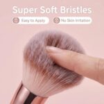BS-MALL Makeup Brushes Foundation Powder Concealers Eye Shadows Makeup Set with LED light Mirror 14 Pcs Mini Makeup Brushes (APINK) - Image 5