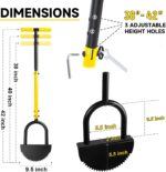 Manual Edger Lawn Tool with 38"-42" Adjustable Length, Saw-Tooth Border Edger with Wide Footplate Manganese Steel Blade, Garden Edging Tool for Flower Beds, Landscaping, Sidewalks, Yard - Image 3