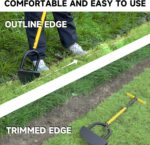 Manual Edger Lawn Tool with 38"-42" Adjustable Length, Saw-Tooth Border Edger with Wide Footplate Manganese Steel Blade, Garden Edging Tool for Flower Beds, Landscaping, Sidewalks, Yard - Image 6