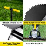 Manual Edger Lawn Tool with 38"-42" Adjustable Length, Saw-Tooth Border Edger with Wide Footplate Manganese Steel Blade, Garden Edging Tool for Flower Beds, Landscaping, Sidewalks, Yard - Image 8
