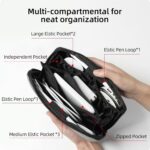 RIGHT AWAY Travel Tech Pouch，Waterproof Cord Case，Electronics Organizer Travel Case，Cable Organizer Storage Bag For Phone, Charger, Accessories(Dark Blue) - Image 3