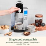 Cuisinart Coffee Maker, Single Serve 72-Ounce Reservoir Pod Coffee Machine, Programmable Brewing & Hot Water Dispenser, 3 Cup-Size Settings, Stainless Steel, SS-10P1, Silver - Image 4
