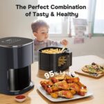 Simple Deluxe 12-in-1 Air Fryer 6.34 Qt, Digital Preset Airfryer with Visible Window, Nonstick and Dishwasher-Safe Basket, Air Fry, Roast, Bake, Dehydrate, Fries, 1700W, Gary - Image 5