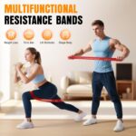 Resistance Bands for Working Out, Exercise Bands Resistance Bands Set with 5 Resistance Levels, Latex Loop Bands for Women Men, Workout Bands for Legs, Glutes, Strength Training, Yoga, Home Gym - Image 3