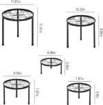 CADANI 5 Pack Metal Plant Stands for Outdoor Indoor, Anti-Rust Iron Flower Pot Stand, Heavy Duty Plant Pot Stand for Multiple Plant, Decoration Racks for Home, Patio & Garden - Image 5