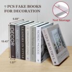 Decorative Books for Home Decor - 7 Pcs Fake Books for Decoration, Faux Stack for Bookshelf, Coffee Table, Designer Decor Set - Image 3