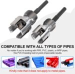 2PCS PVC Pipe Threader Kit - Dual-Function Internal & External Pipe Threading Tool for 1/2"& 3/4" PVC/Plastic Pipes - Image 3