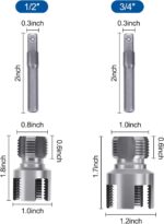 2PCS PVC Pipe Threader Kit - Dual-Function Internal & External Pipe Threading Tool for 1/2"& 3/4" PVC/Plastic Pipes - Image 5