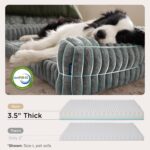 Bedsure ComfyFleece™ Orthopedic Dog Beds Large Sized Dog, Waterproof Memory Foam Pet Couch Sofa with Sides, Non-Slip Bottom and Egg-Crate Foam Large Pet Bed with Washable Corduroy Cover, Grey - Image 4