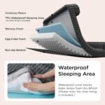 Bedsure ComfyFleece™ Orthopedic Dog Beds Large Sized Dog, Waterproof Memory Foam Pet Couch Sofa with Sides, Non-Slip Bottom and Egg-Crate Foam Large Pet Bed with Washable Corduroy Cover, Grey - Image 5