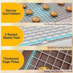 2PCS Cooling Racks for Cooking and Baking - 10" x 15"Heavy Duty Stainless Steel Wire Rack for Baking, Grilling, Roasting - Oven & Dishwasher Safe - Fits Jelly Roll Sheet Pan-Silver - Image 4
