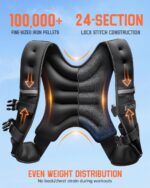 Renoj Weighted Vest for Women Men: Available in 6lb/8lb/10lb/11lb/12lb/14lb/16lb/20lb Fixed Weights for Walking, Running, Training, Exercise, Weight Loss - With Reflective Strips and Storage Pocket - Image 4