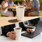 MOUMOULIFE Disposable Paper Coffee Cups 16 oz 100 Count, Leak-Proof White Hot/Cold Cups for Coffee Tea Water, Ideal for Home Office Daily Use & Small Gatherings - Image 4