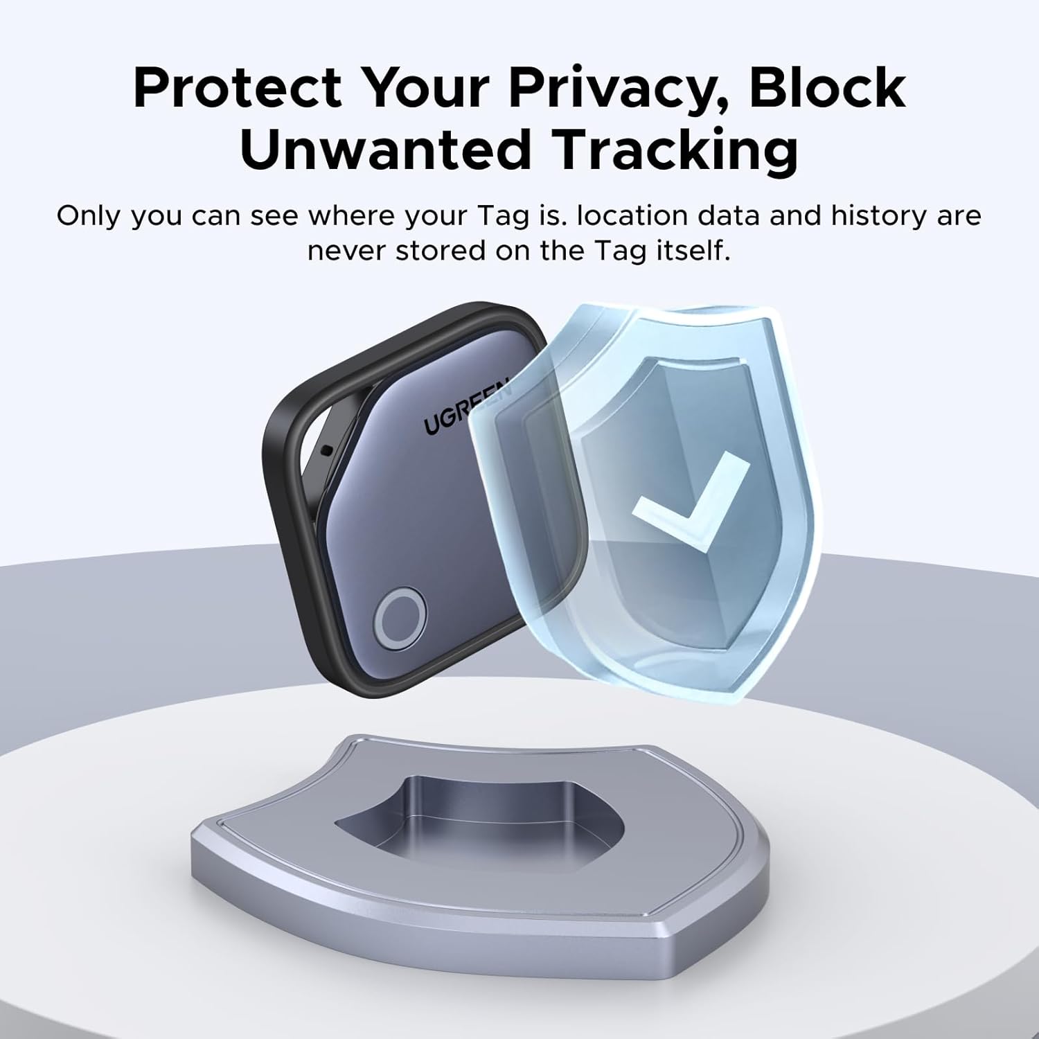 UGREEN FineTrack Air Tracker Tags (iOS Only) 4 Pack, 2-Year Replaceable Battery Bluetooth Tracker Compatible with Apple Find My, Item Finder Smart Tag for Keys, Luggage - [Apple Find My Certified] - Image 4