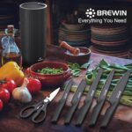 Brewin Knife Set, Kitchen Knife Set, Knives Set for Kitchen, Universal Knife Block, Utility Knife Block Set, New Home Essentials, Apartment Essentials, Dishwasher Safe - Image 3