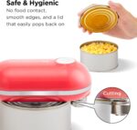 Kitchen Mama Mini Plus Rechargeable Electric Can Opener: USB-C Charging, Hands-Free, Auto Stop, Compact, Cordless, Smooth Edge - Perfect for Seniors with Arthritis, Home, and Travel (Red) - Image 4